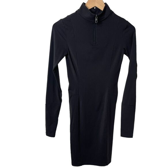 Vitality Balance Athletica Tati 1/4 Zip Long Sleeve Dress Bodycon Black Size XS - Picture 4 of 9